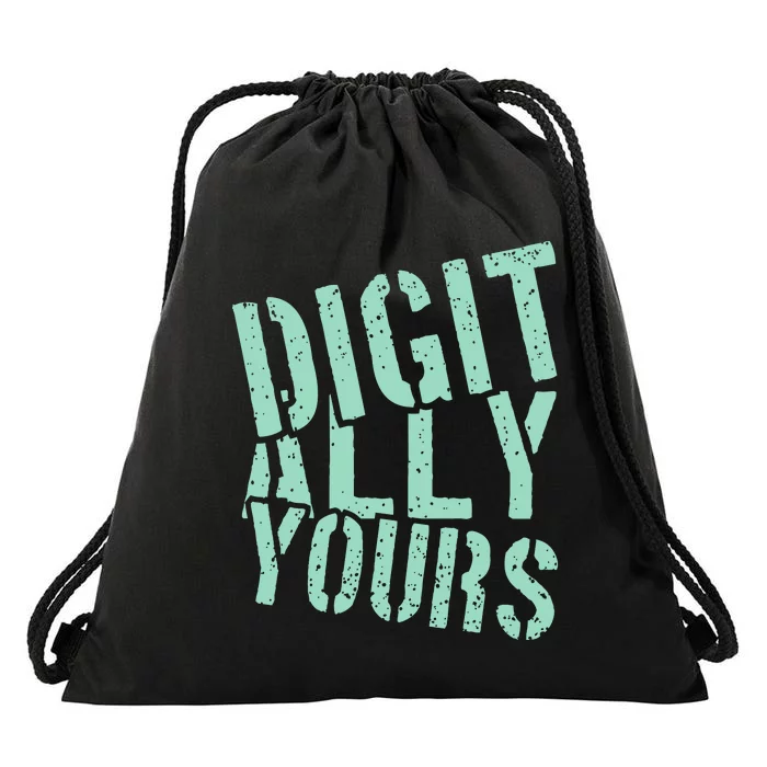 Digitally Yours Drawstring Bag