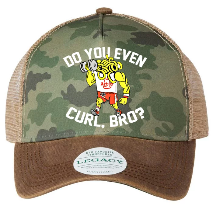 Do You Even Curl Bro? Funny Curling Gift Legacy Tie Dye Trucker Hat