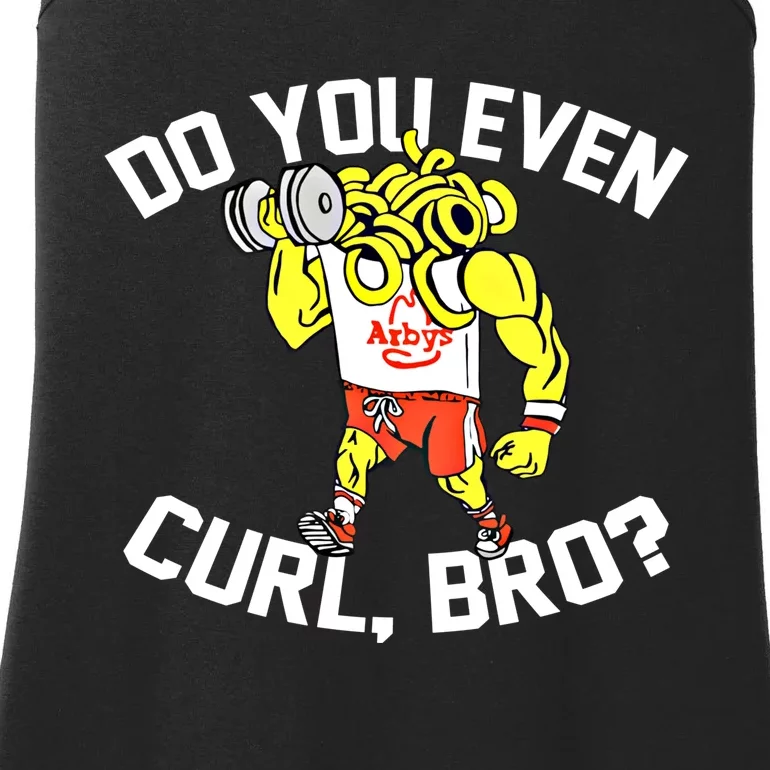 Do You Even Curl Bro? Funny Curling Gift Ladies Essential Tank