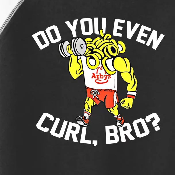 Do You Even Curl Bro? Funny Curling Gift Toddler Fine Jersey T-Shirt