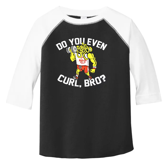 Do You Even Curl Bro? Funny Curling Gift Toddler Fine Jersey T-Shirt