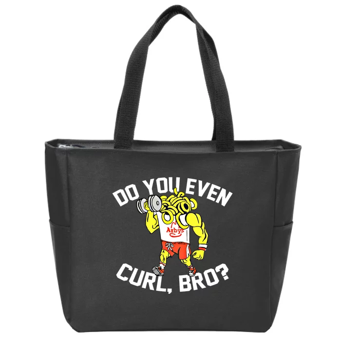 Do You Even Curl Bro? Funny Curling Gift Zip Tote Bag