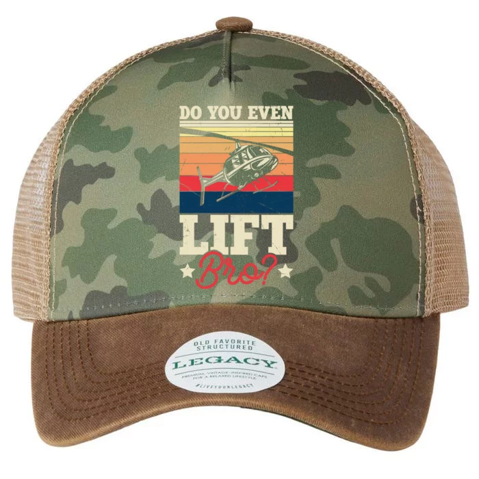 Do You Even Lift Bro Funny Gift For Pilots Legacy Tie Dye Trucker Hat