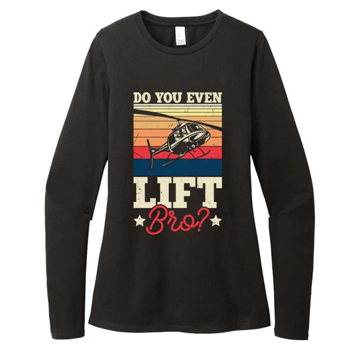 Do You Even Lift Bro Funny Gift For Pilots Womens CVC Long Sleeve Shirt