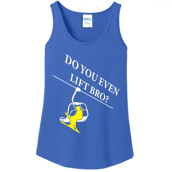 Do You Even Lift Bro Skier Ski Lover Gift Ladies Essential Tank