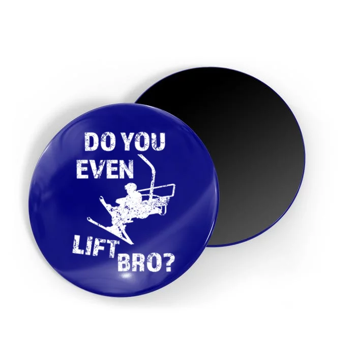 Do You Even Lift Bro? Funny Skiing Gift Sweater Ski Magnet