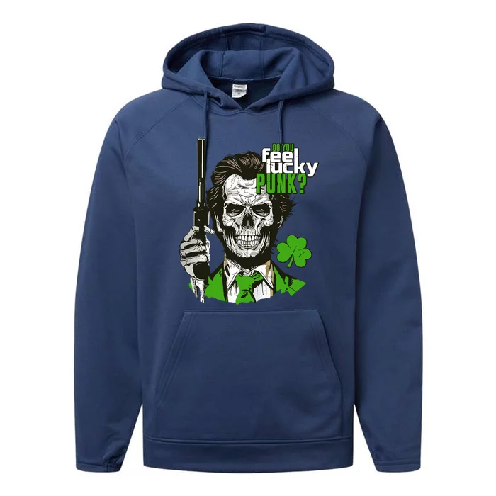 Do You Feel Lucky Punk Funny St Patricks Day Performance Fleece Hoodie