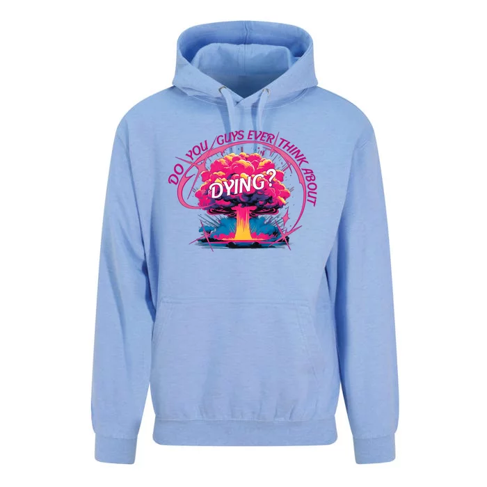 Do You Guys Ever Think About Dying Doll Bar Bie Unisex Surf Hoodie