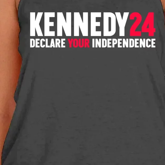 Declare Your Independence Kennedy 24 Women's Knotted Racerback Tank