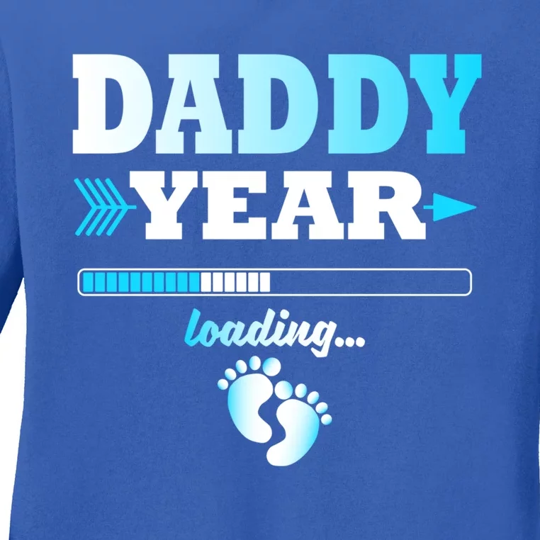 Daddy Year Is Loading Expectant Father Offspring Gift Ladies Long Sleeve Shirt