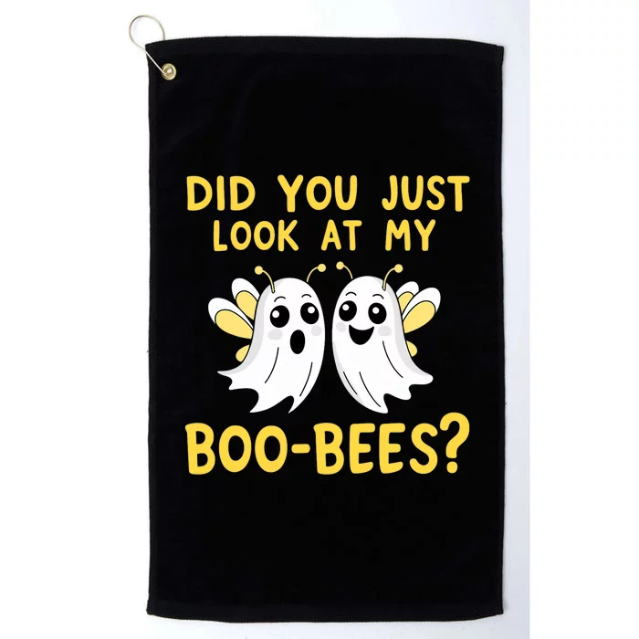 Did You Just Look At My Boo Bees Funny Halloween Ghosts Platinum Collection Golf Towel