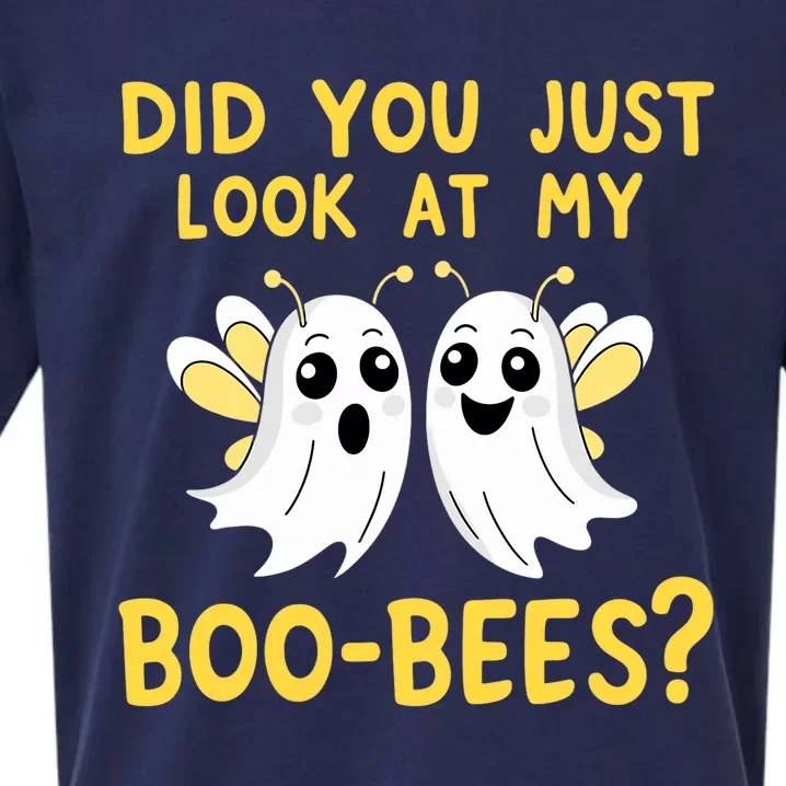 Did You Just Look At My Boo Bees Funny Halloween Ghosts Sueded Cloud Jersey T-Shirt