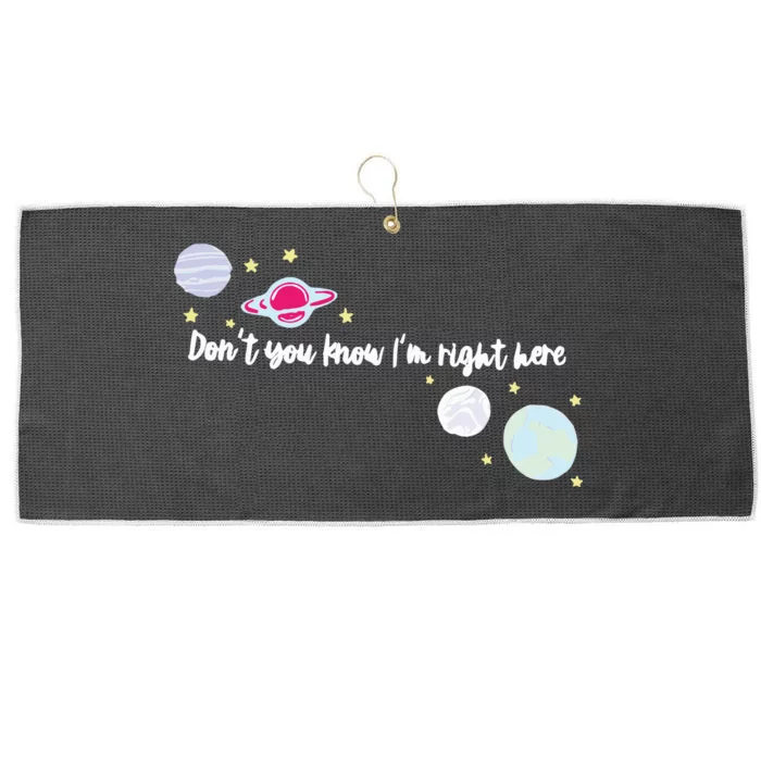 Dont You Know Im Right Here Satellite Harry EMBROIDERED Large Microfiber Waffle Golf Towel