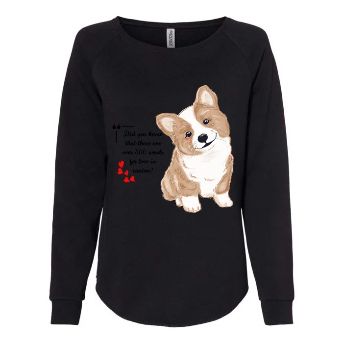 Did You Know That There Are Over 300 Words For Love In Canine? Womens California Wash Sweatshirt