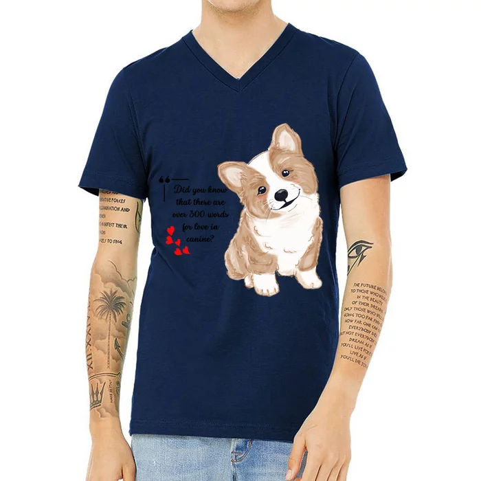 Did You Know That There Are Over 300 Words For Love In Canine? V-Neck T-Shirt