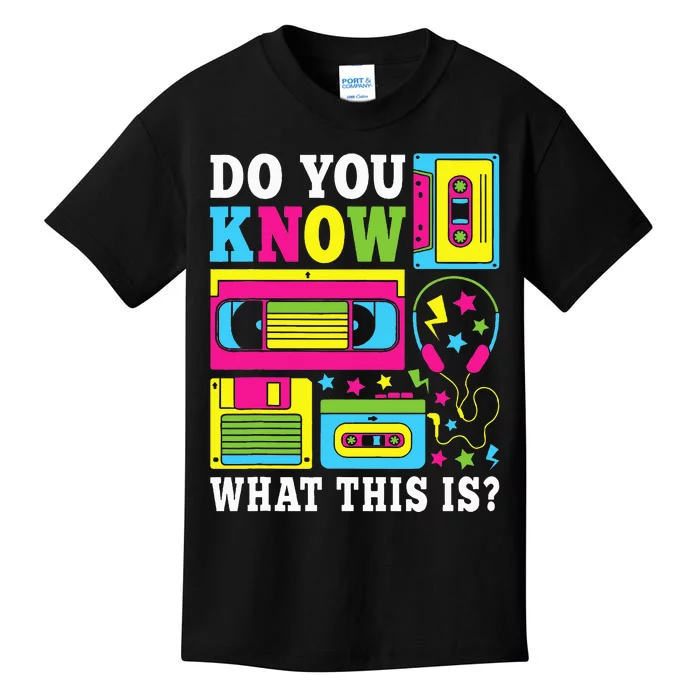 Do You Know What This Is 80s 90s Outfit Kids T-Shirt