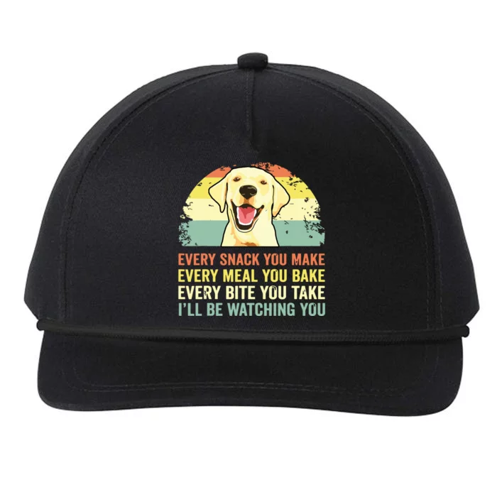 Dad Yellow Labrador Retriever Snapback Five-Panel Rope Hat