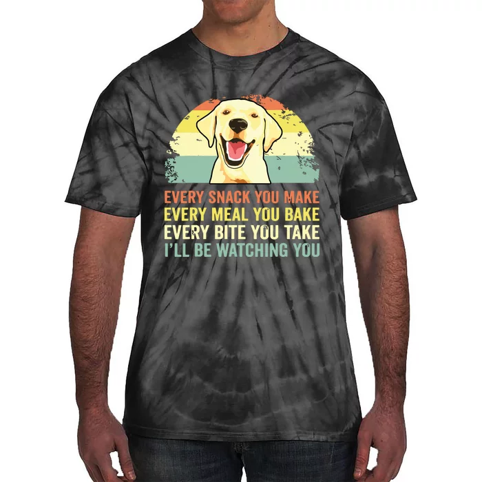 Dad Yellow Labrador Retriever Tie-Dye T-Shirt