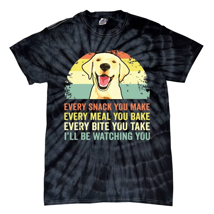 Dad Yellow Labrador Retriever Tie-Dye T-Shirt