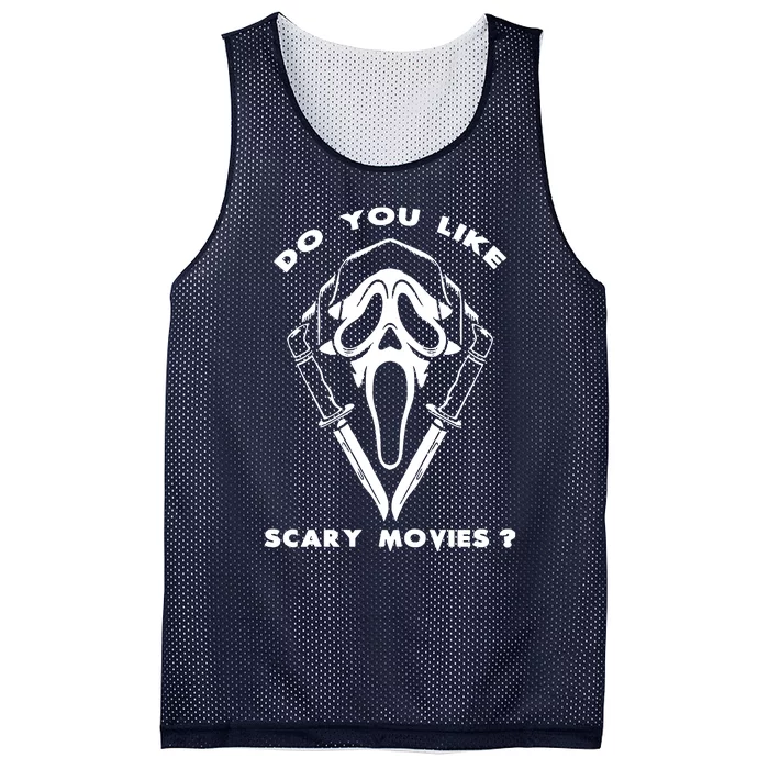 Do You Like Scary Movies Mesh Reversible Basketball Jersey Tank