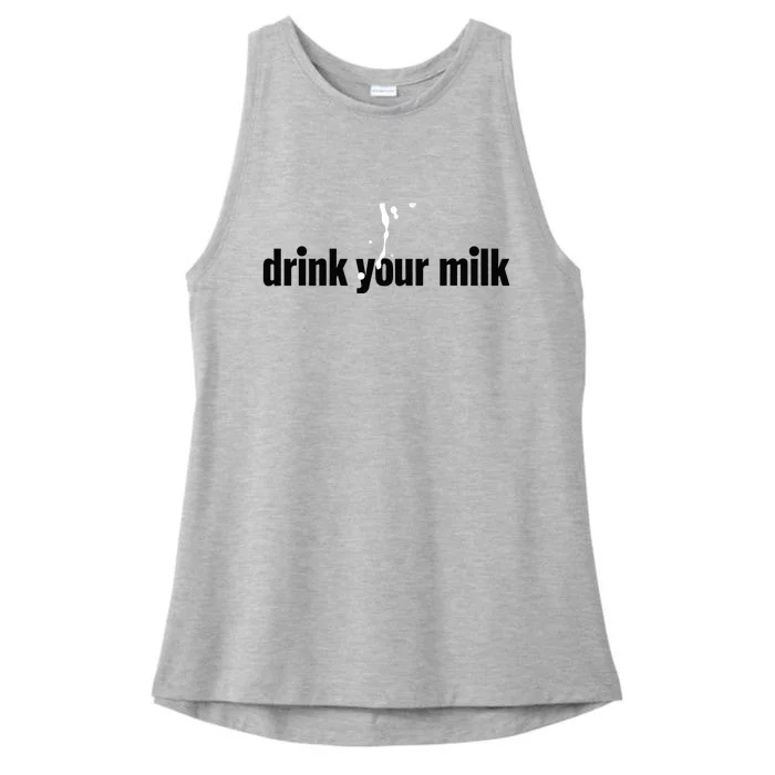 Drink Your Milk Ladies Tri-Blend Wicking Tank