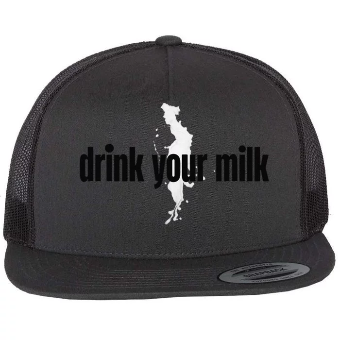 Drink Your Milk Premium Flat Bill Trucker Hat