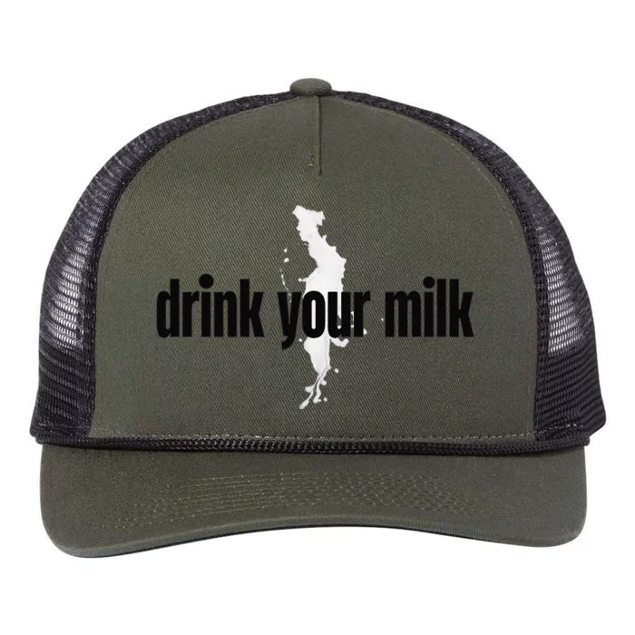 Drink Your Milk Premium Retro Rope Trucker Hat Cap