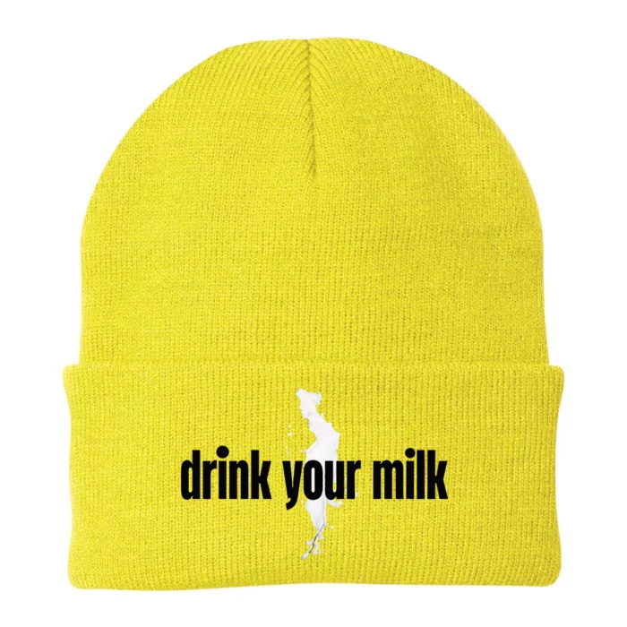 Drink Your Milk Knit Cap Winter Beanie