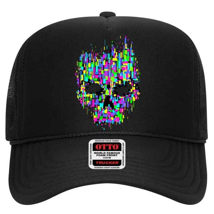 Dynamic Skull High Crown Mesh Trucker Hat