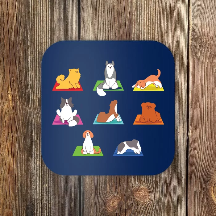 Dogs Yoga Outfit Ladies Meditation Namaste Funny Dog Yoga Coaster