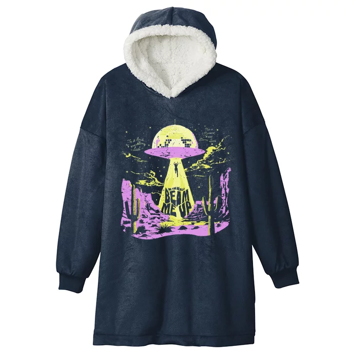 Did You Really Beam Me Up Ufo Hooded Wearable Blanket