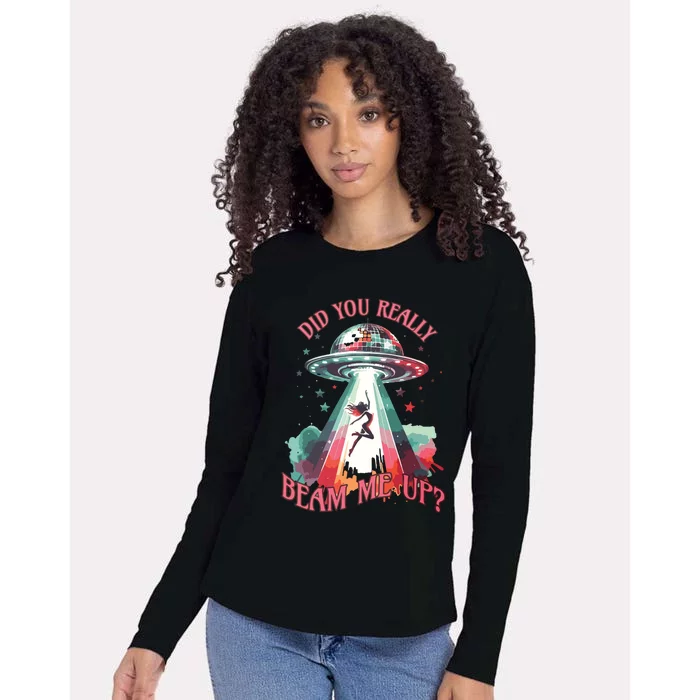 Did You Really Beam Me Up Womens Cotton Relaxed Long Sleeve T-Shirt