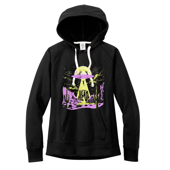 Did You Really Beam Me Up Ufo Women's Fleece Hoodie