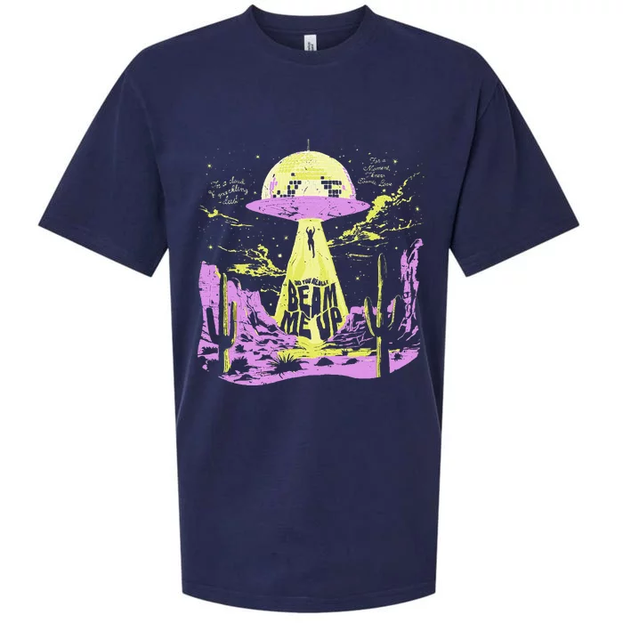 Did You Really Beam Me Up Ufo Sueded Cloud Jersey T-Shirt