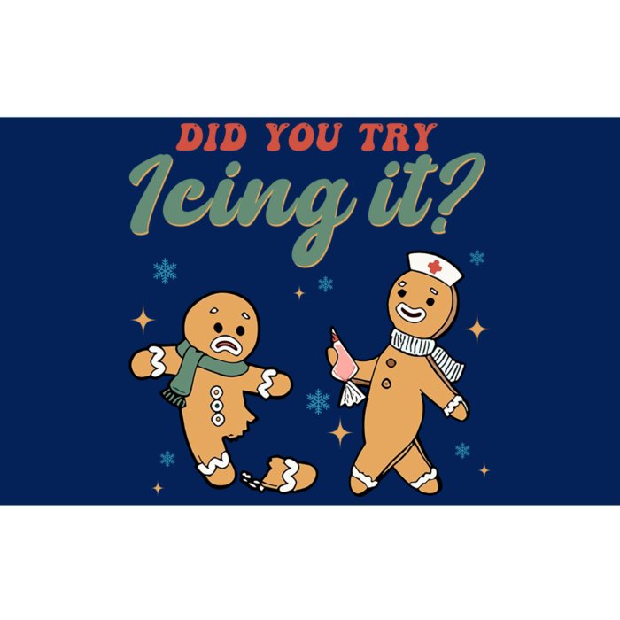 Did You Try Icing It Funny Gingerbread Funny Christmas Bumper Sticker