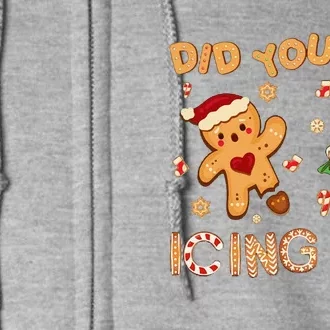 Did You Try Icing It Christmas School Nurse Emergency Nurse Full Zip Hoodie