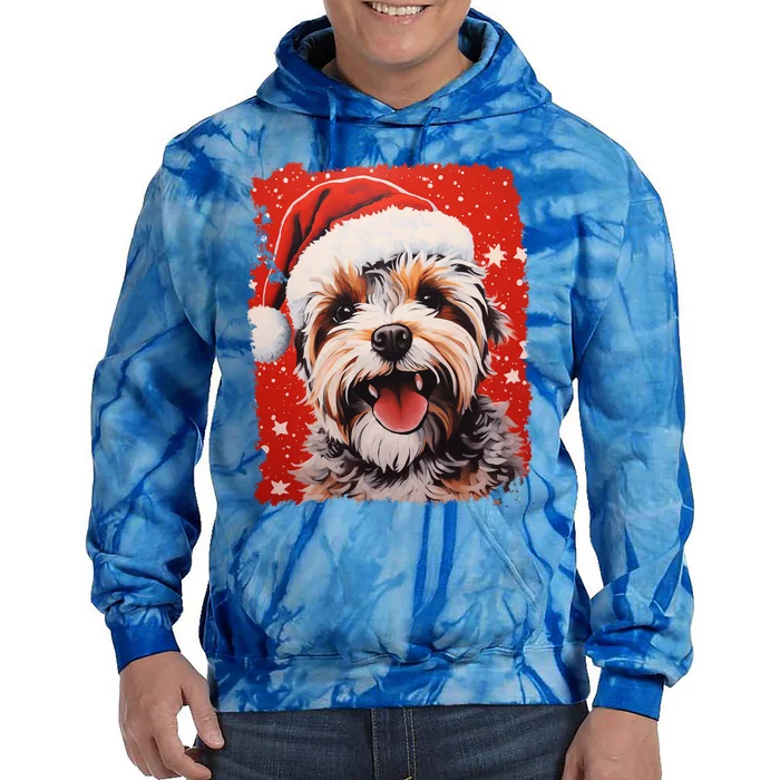 Dog Yorkshire Terrier Christmas Red Funny Gift Tie Dye Hoodie