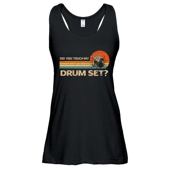 Did You Touch My Drum Set Vintage Ladies Essential Flowy Tank