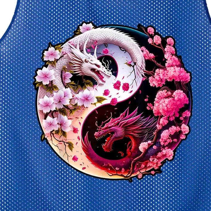 Dragon Yin Yang Chinese New Year 2024 Year Of The Dragon Mesh Reversible Basketball Jersey Tank