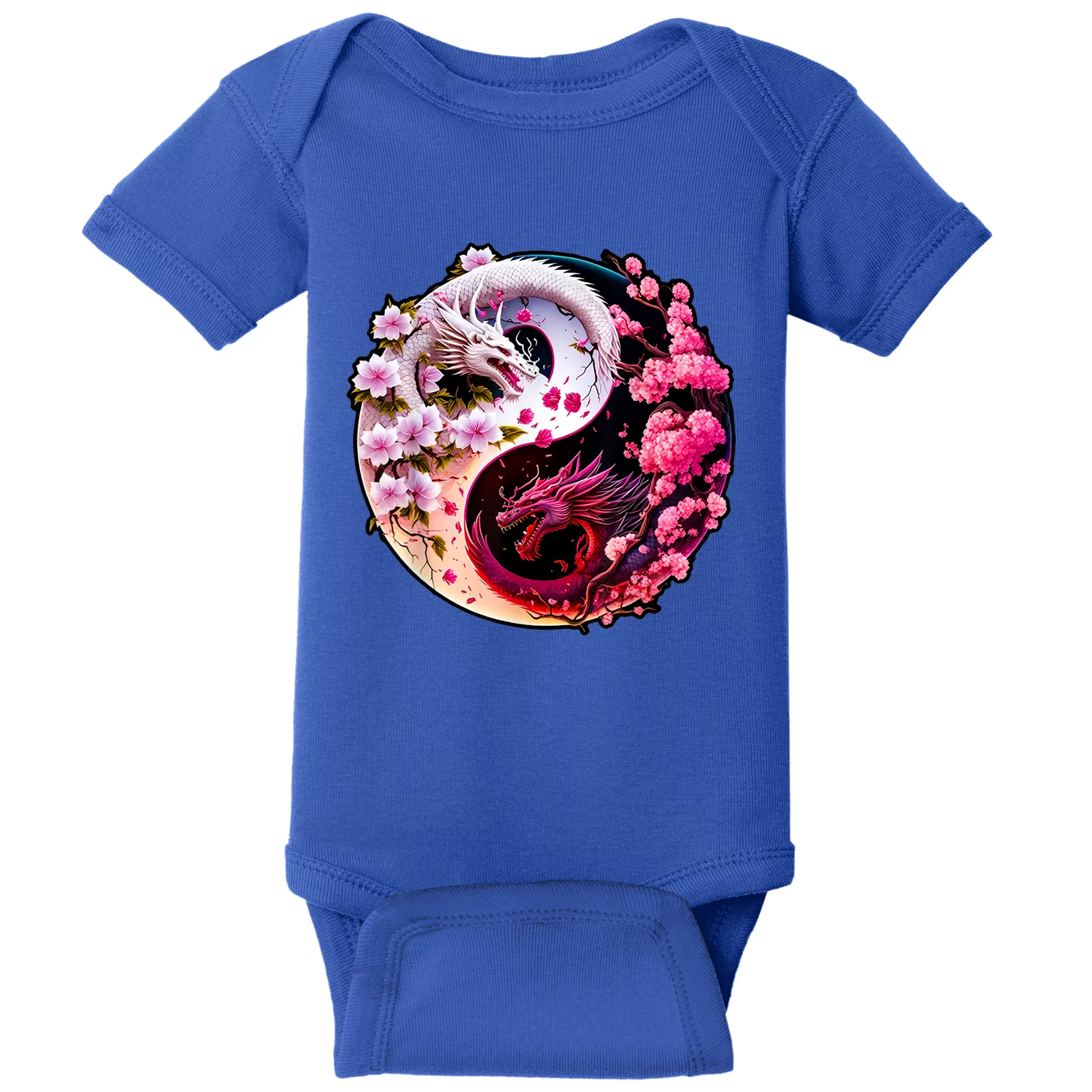 Dragon Yin Yang Chinese New Year 2024 Year Of The Dragon Baby Bodysuit   Dyy6771322 Dragon Yin Yang Chinese New Year 2024 Year Of The Dragon  Blue Ss Garment.webp