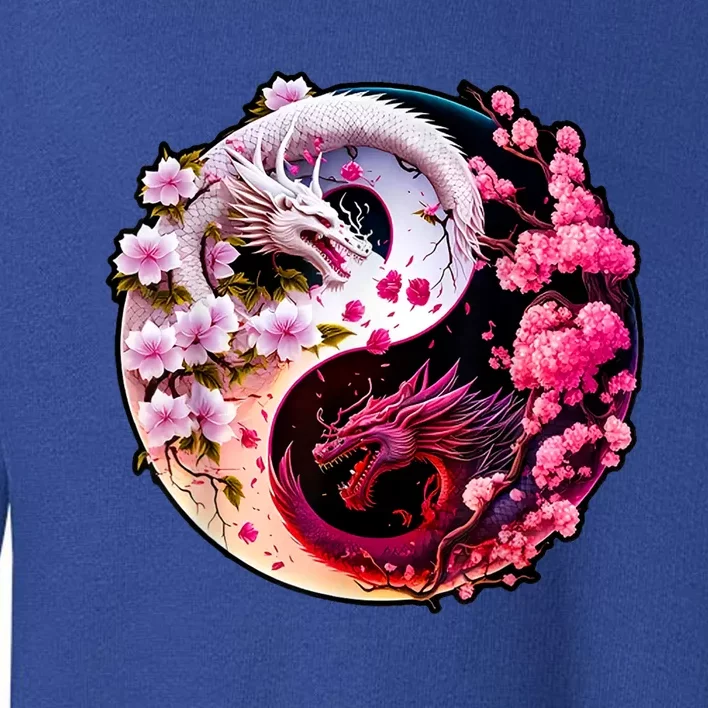 Dragon Yin Yang Chinese New Year 2024 Year Of The Dragon Toddler Sweatshirt