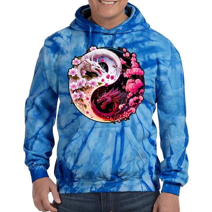 Dragon Yin Yang Chinese New Year 2024 Year Of The Dragon Tie Dye Hoodie