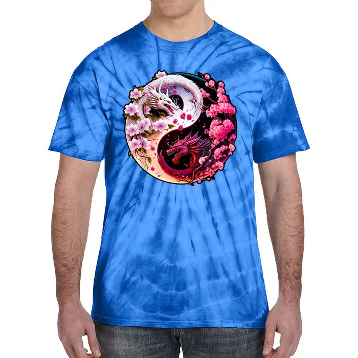 Dragon Yin Yang Chinese New Year 2024 Year Of The Dragon Tie-Dye T-Shirt