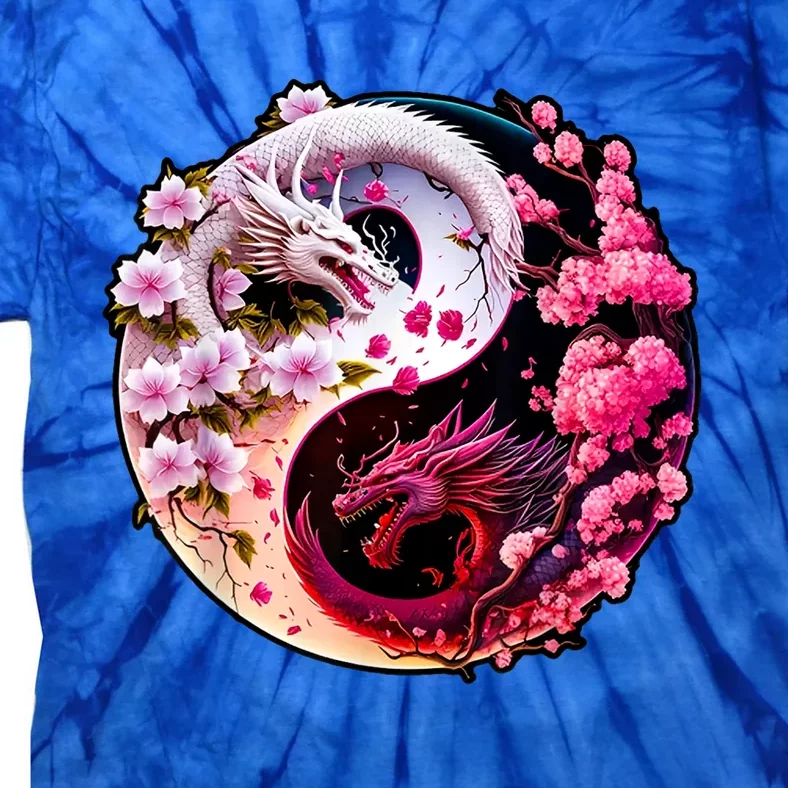 Dragon Yin Yang Chinese New Year 2024 Year Of The Dragon Tie-Dye T-Shirt