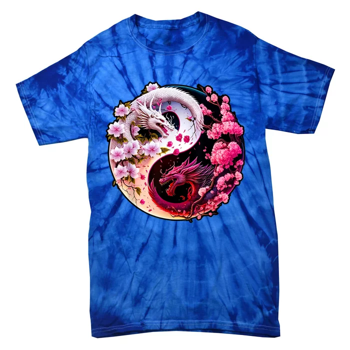 Dragon Yin Yang Chinese New Year 2024 Year Of The Dragon Tie-Dye T-Shirt