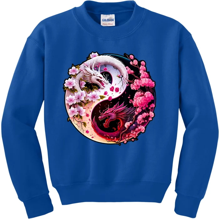 Dragon Yin Yang Chinese New Year 2024 Year Of The Dragon Kids Sweatshirt