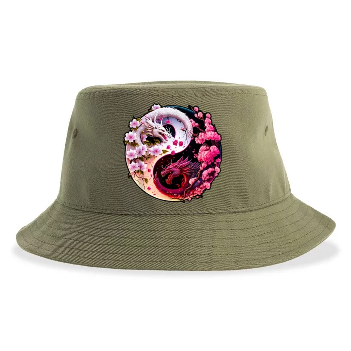 Dragon Yin Yang Chinese New Year 2024 Year Of The Dragon Sustainable Bucket Hat