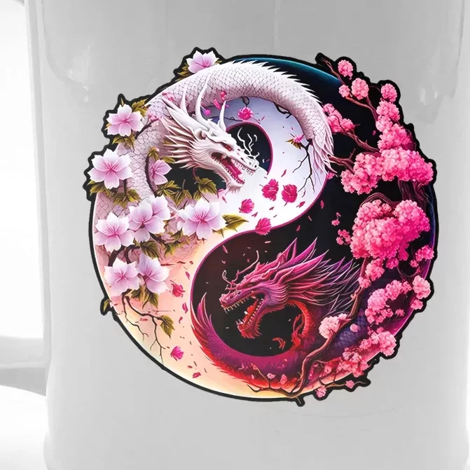 Dragon Yin Yang Chinese New Year 2024 Year Of The Dragon Front & Back Beer Stein