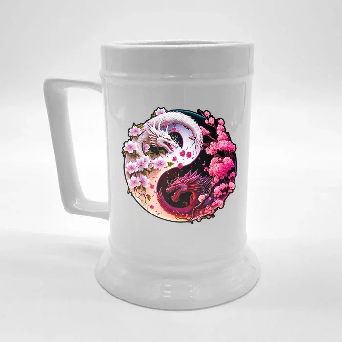 Dragon Yin Yang Chinese New Year 2024 Year Of The Dragon Front & Back Beer Stein