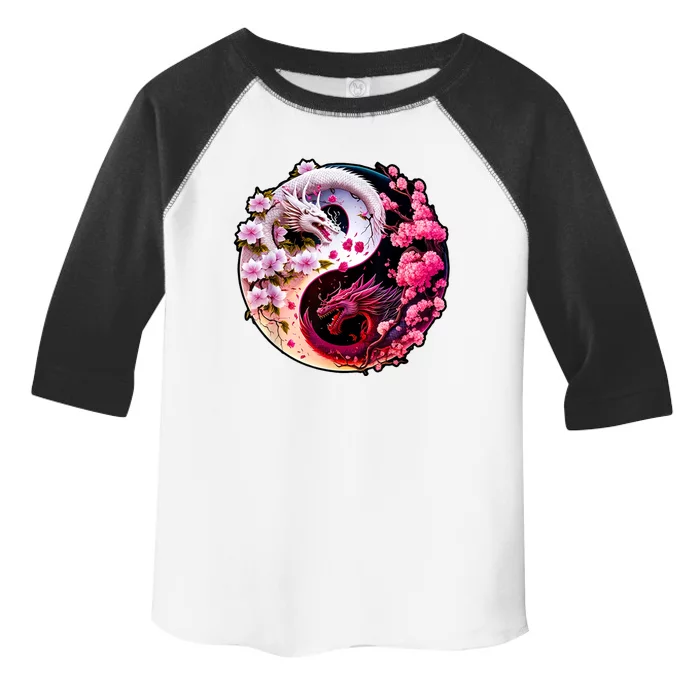 Dragon Yin Yang Chinese New Year 2024 Year Of The Dragon Toddler Fine Jersey T-Shirt